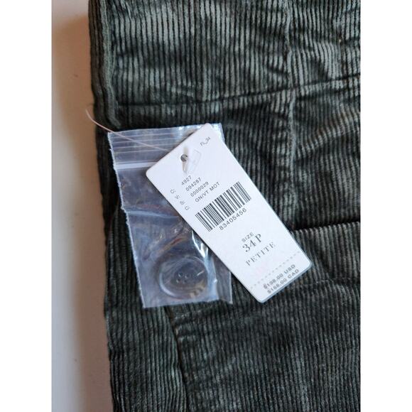 NWT Maeve The Colette Cropped Corduroy Wide Leg Pants Sz 34 Petite Green #7E411 - Picture 9 of 13